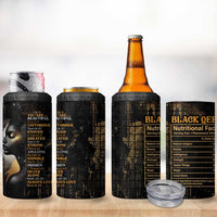 Black Women Inspire 4 in 1 Can Cooler Tumbler African Queen Beautiful Victorious Enough Gift For Her