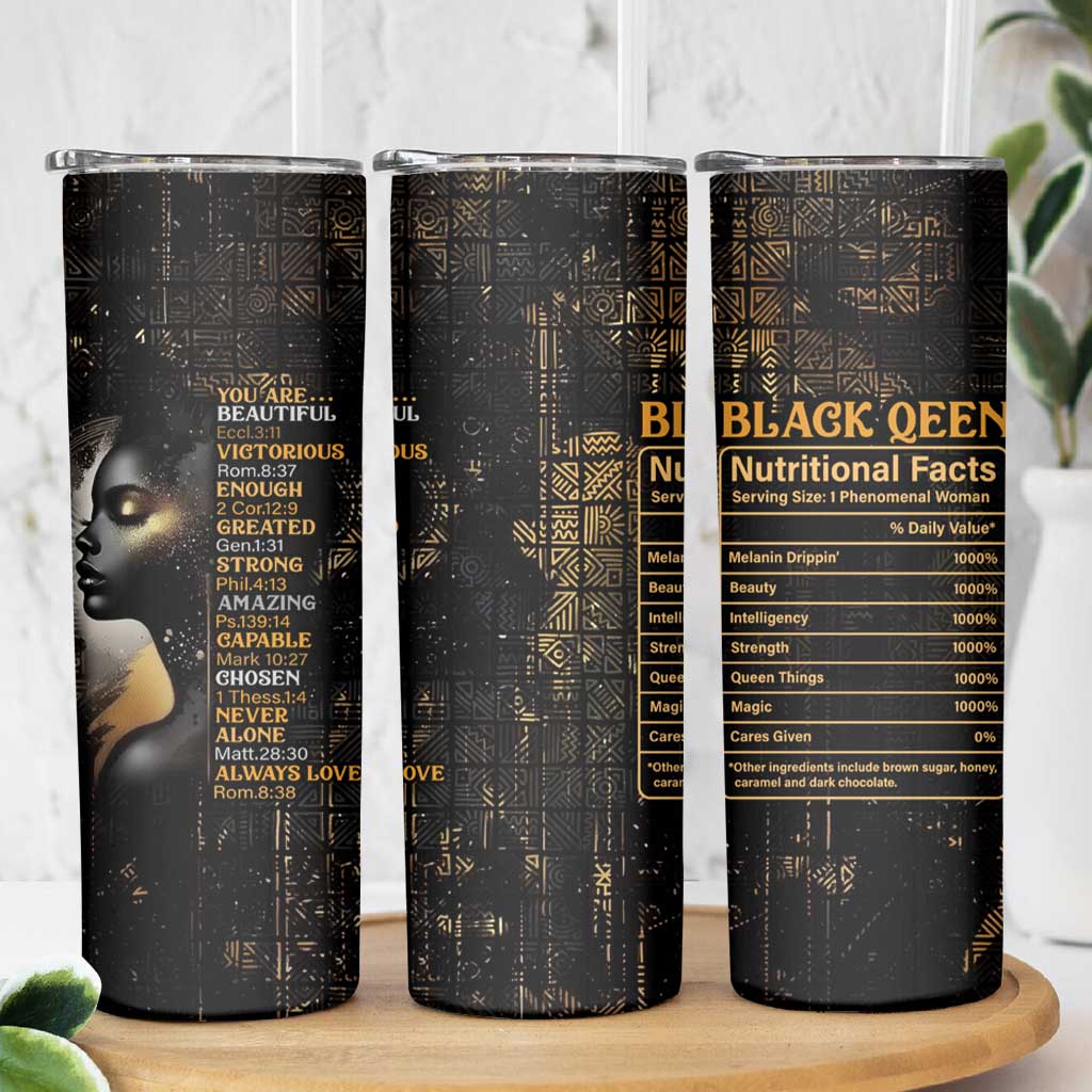 Black Women Inspire Skinny Tumbler African Queen Beautiful Victorious Enough Gift For Her