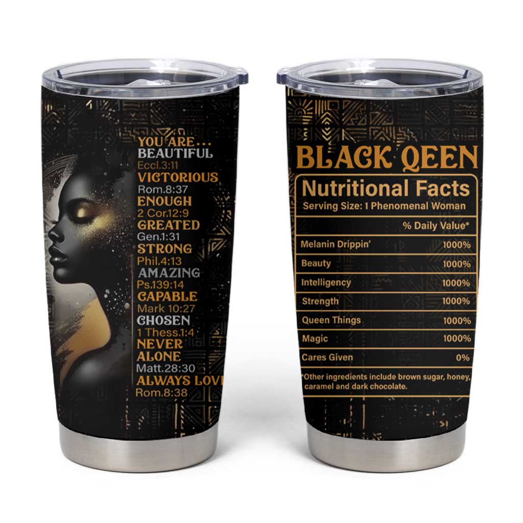 Black Women Inspire Tumbler Cup African Queen Beautiful Victorious Enough Gift For Her