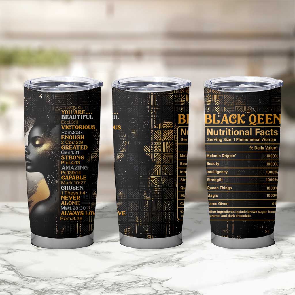 Black Women Inspire Tumbler Cup African Queen Beautiful Victorious Enough Gift For Her