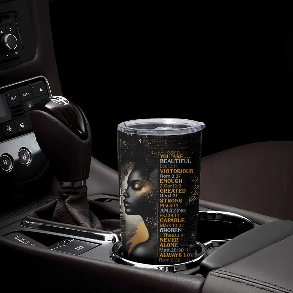 Black Women Inspire Tumbler Cup African Queen Beautiful Victorious Enough Gift For Her