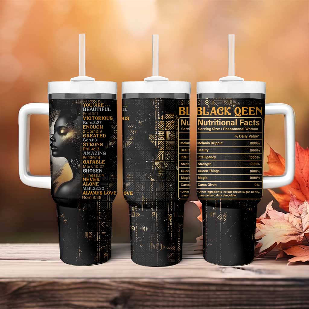 Black Women Inspire Tumbler With Handle African Queen Beautiful Victorious Enough Gift For Her