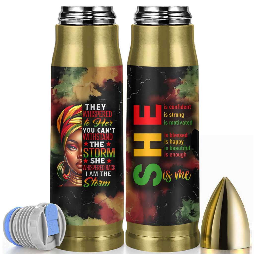Black Women Bullet Tumbler Confident Strong She Is Me Gift For Her