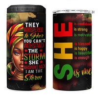 Black Women 4 in 1 Can Cooler Tumbler Confident Strong She Is Me Gift For Her