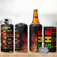Black Women 4 in 1 Can Cooler Tumbler Confident Strong She Is Me Gift For Her