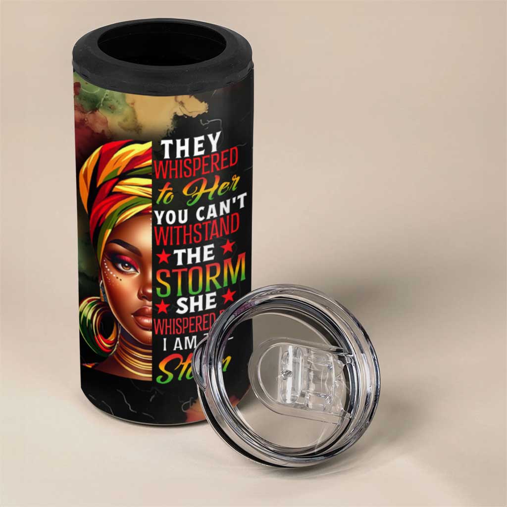 Black Women 4 in 1 Can Cooler Tumbler Confident Strong She Is Me Gift For Her