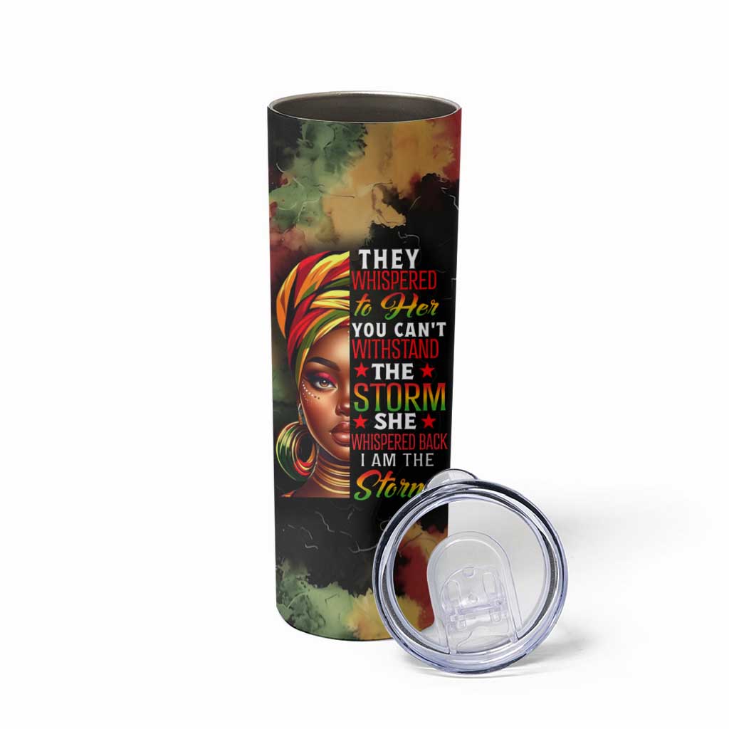 Black Women Skinny Tumbler Confident Strong She Is Me Gift For Her