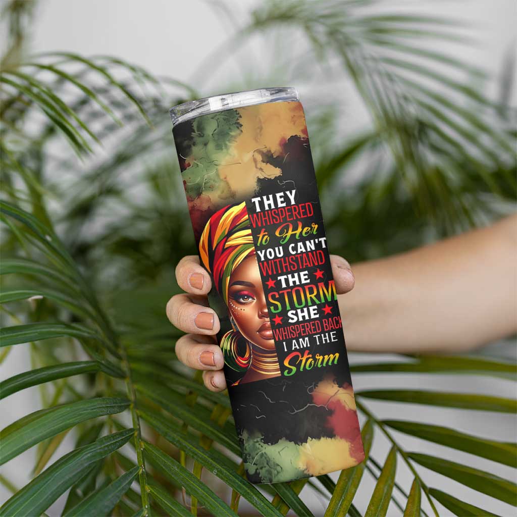 Black Women Skinny Tumbler Confident Strong She Is Me Gift For Her