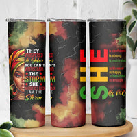 Black Women Skinny Tumbler Confident Strong She Is Me Gift For Her