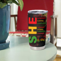 Black Women Tumbler Cup Confident Strong She Is Me Gift For Her