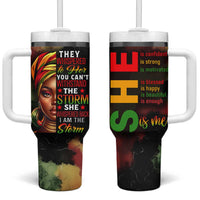 Black Women Tumbler With Handle Confident Strong She Is Me Gift For Her