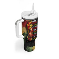 Black Women Tumbler With Handle Confident Strong She Is Me Gift For Her