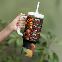 Black Women Tumbler With Handle Confident Strong She Is Me Gift For Her