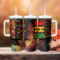 Black Women Tumbler With Handle Confident Strong She Is Me Gift For Her
