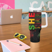 Black Women Tumbler With Handle Confident Strong She Is Me Gift For Her