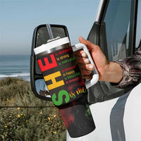 Black Women Tumbler With Handle Confident Strong She Is Me Gift For Her