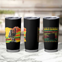 Black Women Tumbler Cup Black Queen Nutrition Facts Gift for Her