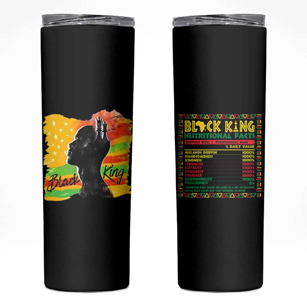 Black King Skinny Tumbler African American Man Pride Gift for Him