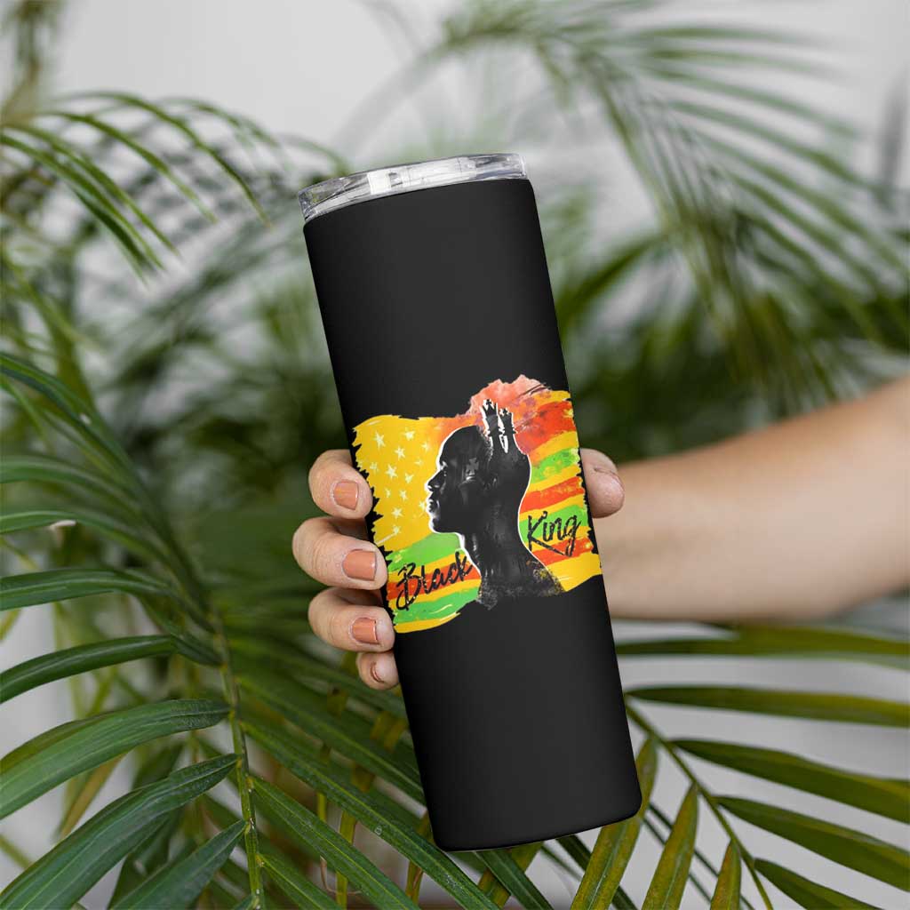 Black King Skinny Tumbler African American Man Pride Gift for Him