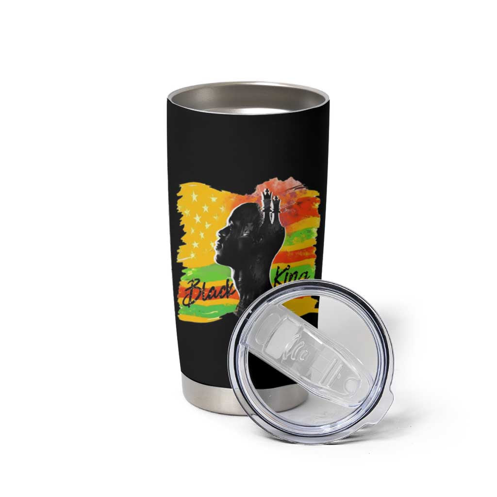 Black King Tumbler Cup African American Man Pride Gift for Him