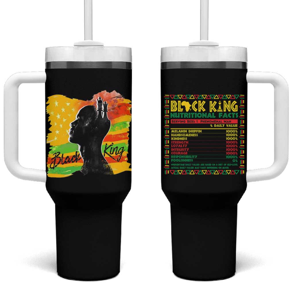 Black King Tumbler With Handle African American Man Pride Gift for Him