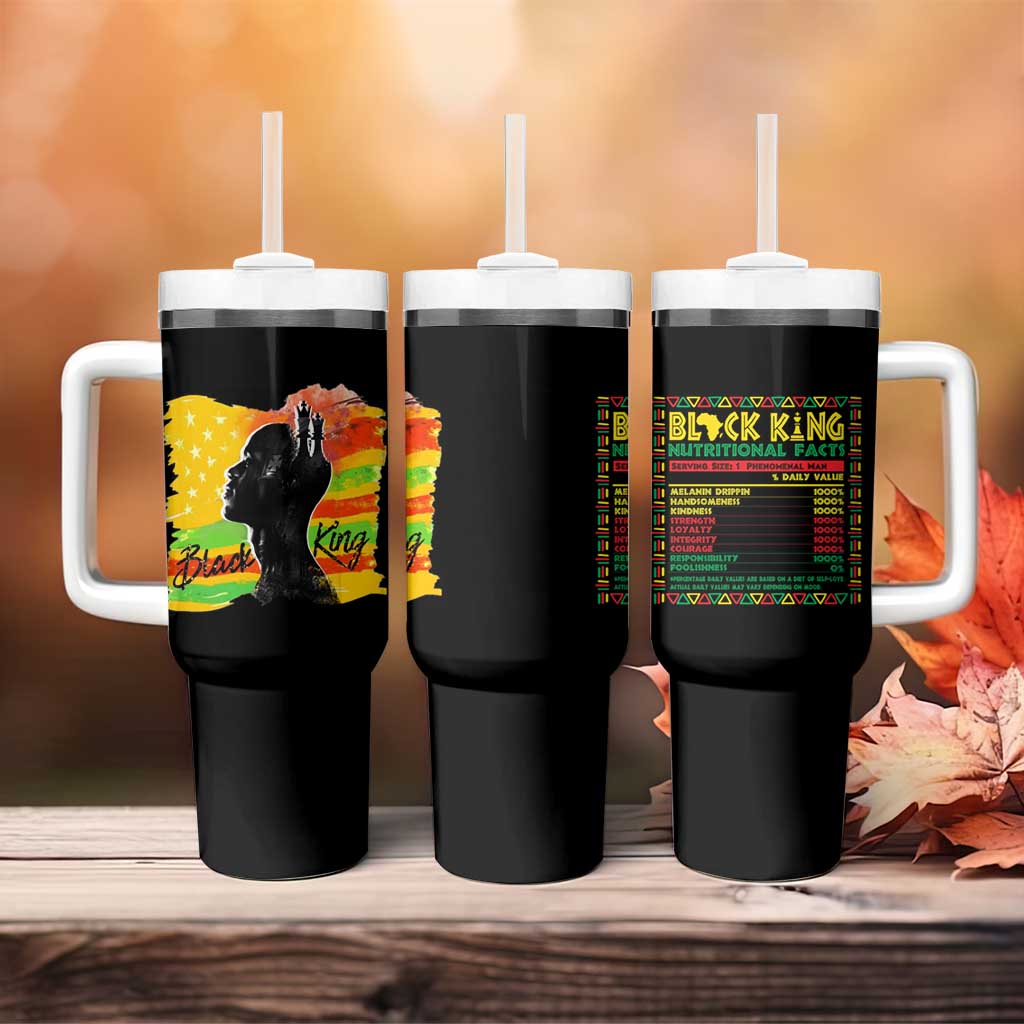 Black King Tumbler With Handle African American Man Pride Gift for Him
