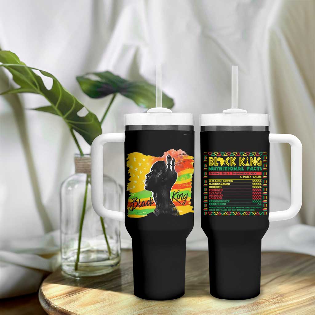 Black King Tumbler With Handle African American Man Pride Gift for Him