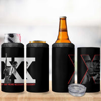Malcolm X 4 in 1 Can Cooler Tumbler By Any Means Civil Rights Leaders Black Pride BLM