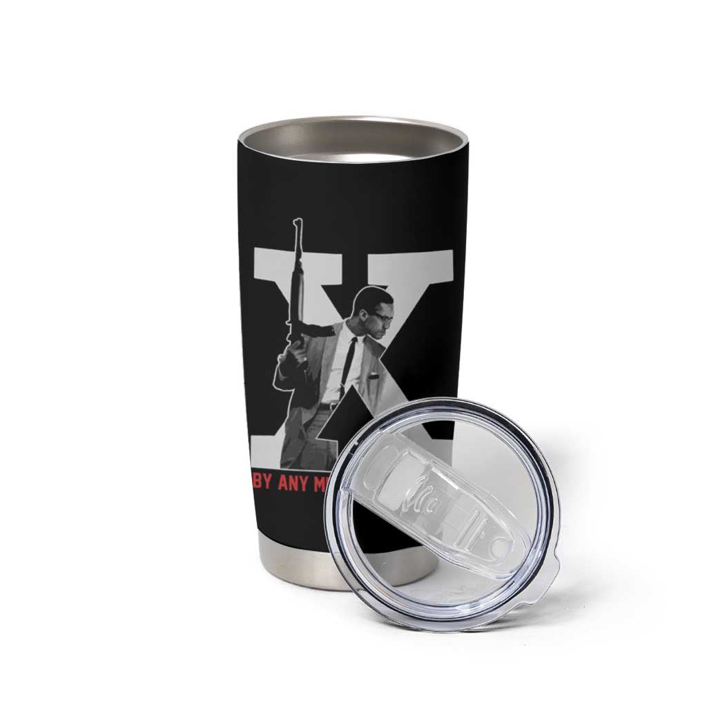 Malcolm X Tumbler Cup By Any Means Civil Rights Leaders Black Pride BLM