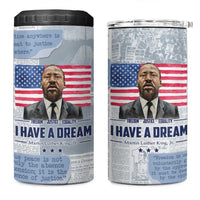 Martin Luther King Jr. 4 in 1 Can Cooler Tumbler I Have A Dream Like King Civil Rights Leaders Black Pride