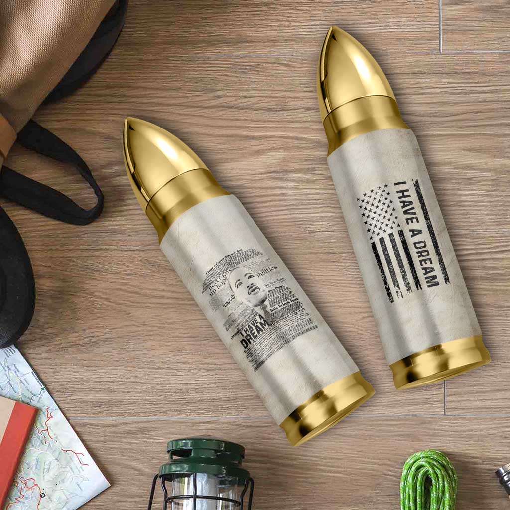 Martin Luther King Jr. Bullet Tumbler I Have A Dream Civil Rights Leader American Flag