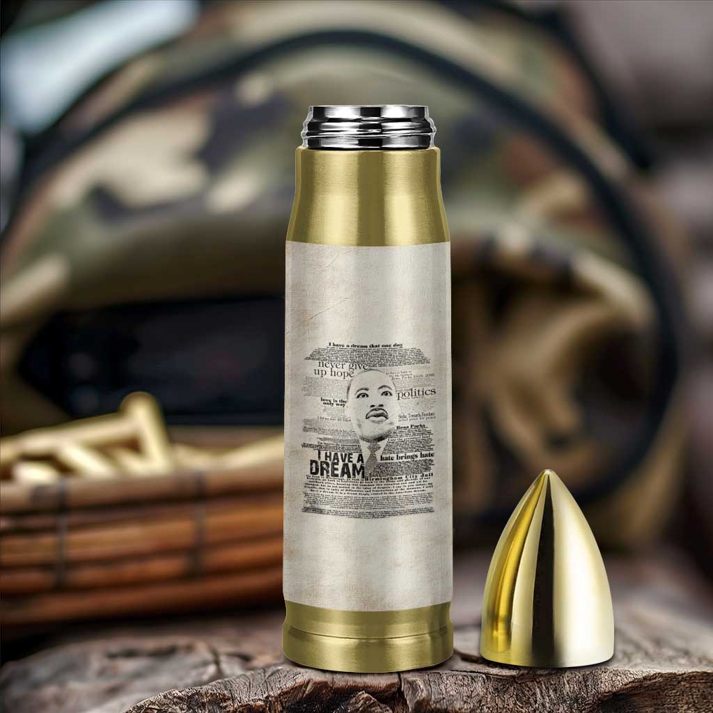 Martin Luther King Jr. Bullet Tumbler I Have A Dream Civil Rights Leader American Flag