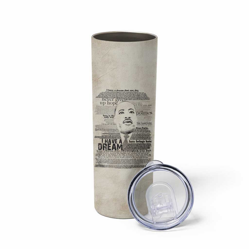 Martin Luther King Jr. Skinny Tumbler I Have A Dream Civil Rights Leader American Flag