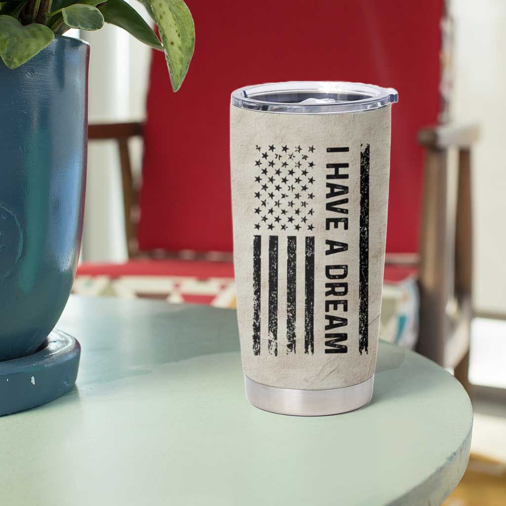 Martin Luther King Jr. Tumbler Cup I Have A Dream Civil Rights Leader American Flag