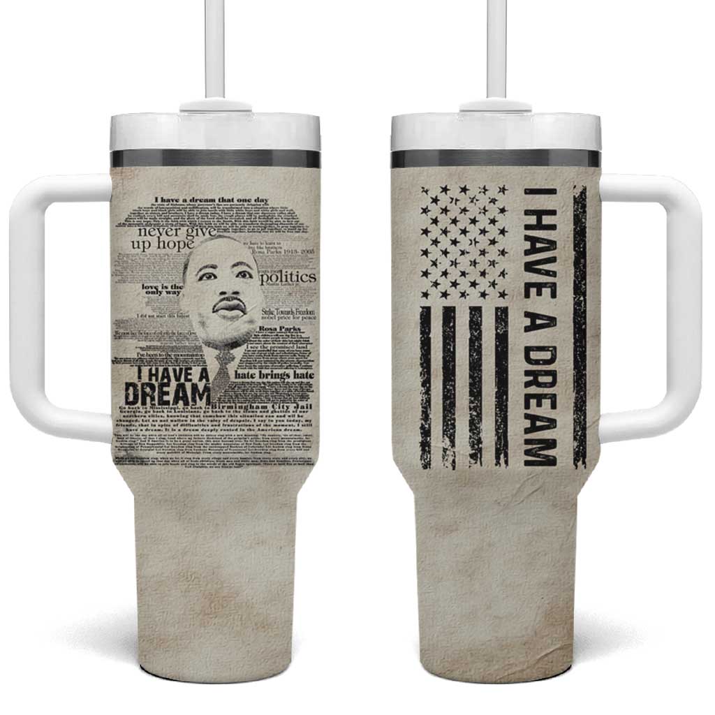 Martin Luther King Jr. Tumbler With Handle I Have A Dream Civil Rights Leader American Flag