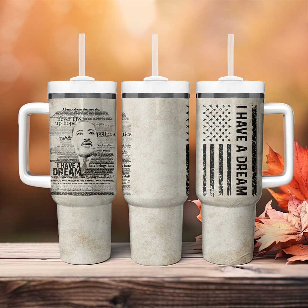 Martin Luther King Jr. Tumbler With Handle I Have A Dream Civil Rights Leader American Flag