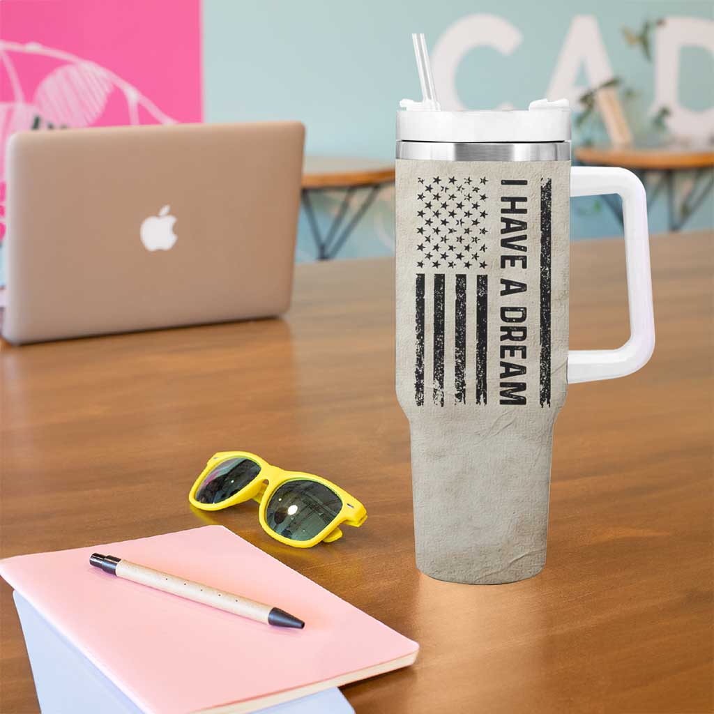 Martin Luther King Jr. Tumbler With Handle I Have A Dream Civil Rights Leader American Flag