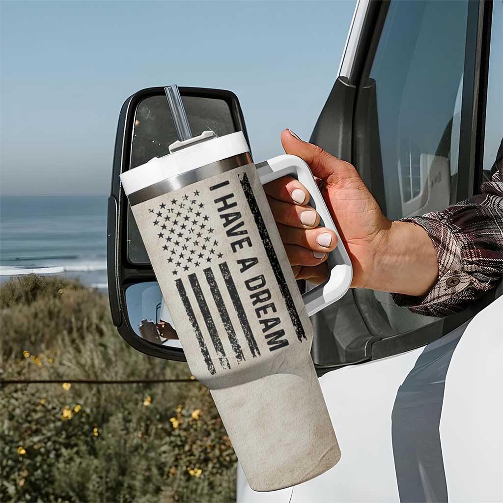 Martin Luther King Jr. Tumbler With Handle I Have A Dream Civil Rights Leader American Flag