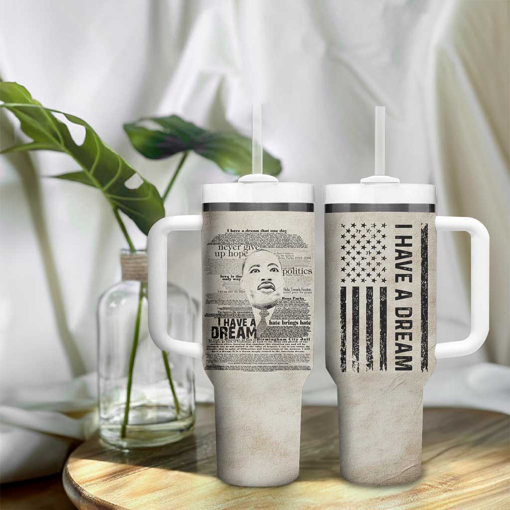 Martin Luther King Jr. Tumbler With Handle I Have A Dream Civil Rights Leader American Flag