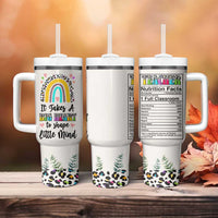 Teacher Tumbler With Handle It Takes A Big Heart To Shape Little Minds - Wonder Print Shop
