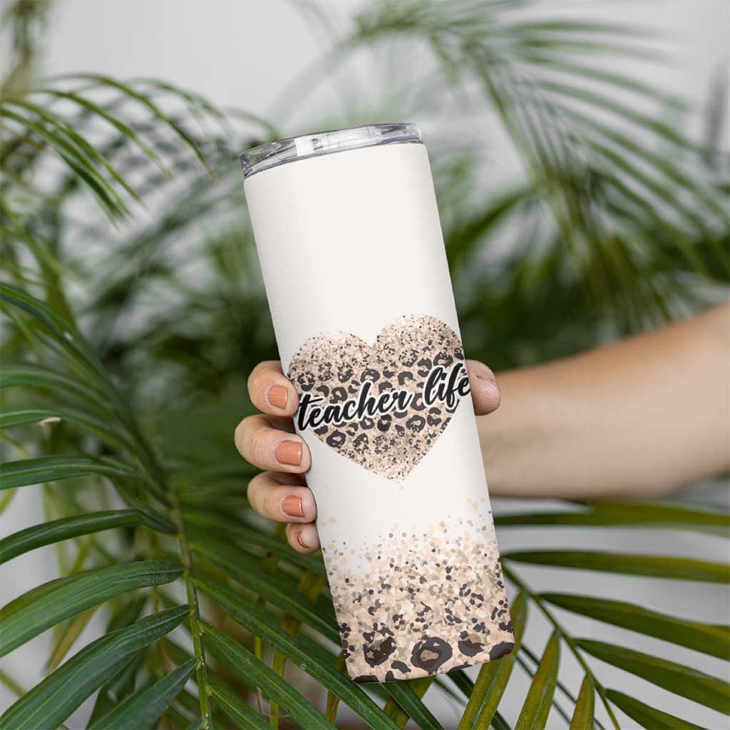 Teacher Life Skinny Tumbler It Takes A Big Heart To Shape Little Minds - Wonder Print Shop