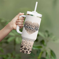 Teacher Life Tumbler With Handle It Takes A Big Heart To Shape Little Minds - Wonder Print Shop