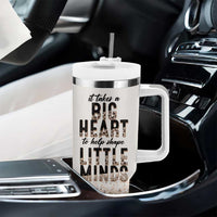 Teacher Life Tumbler With Handle It Takes A Big Heart To Shape Little Minds - Wonder Print Shop