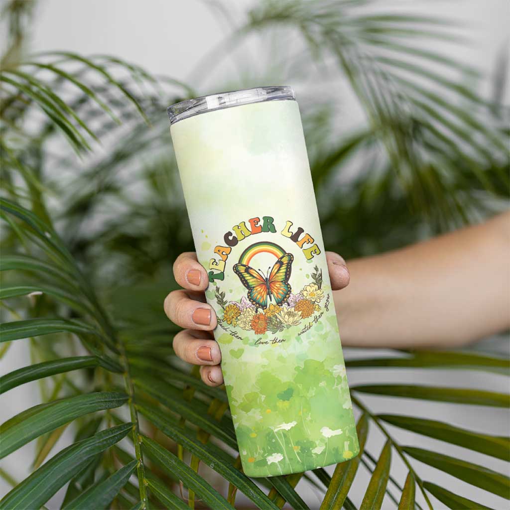 Teacher Life Skinny Tumbler Teacher Plant Seeds That Grow Forever - Wonder Print Shop