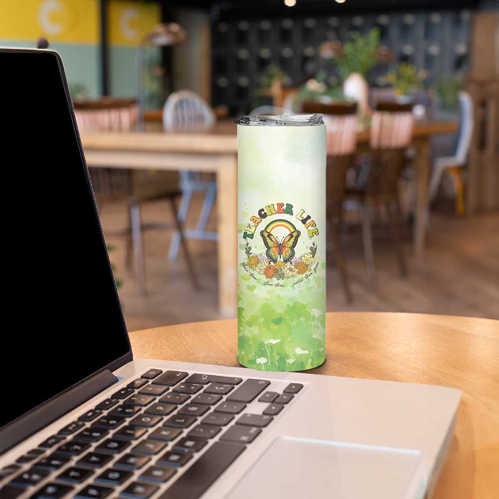 Teacher Life Skinny Tumbler Teacher Plant Seeds That Grow Forever - Wonder Print Shop