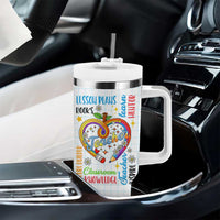 Teacher Tumbler With Handle The Influence Of A Great Teacher Can Never Be Erased - Wonder Print Shop