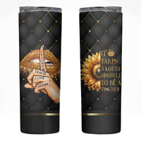 Teacher Skinny Tumbler It Takes A Lot Of Sparkle To Be A Teacher - Wonder Print Shop