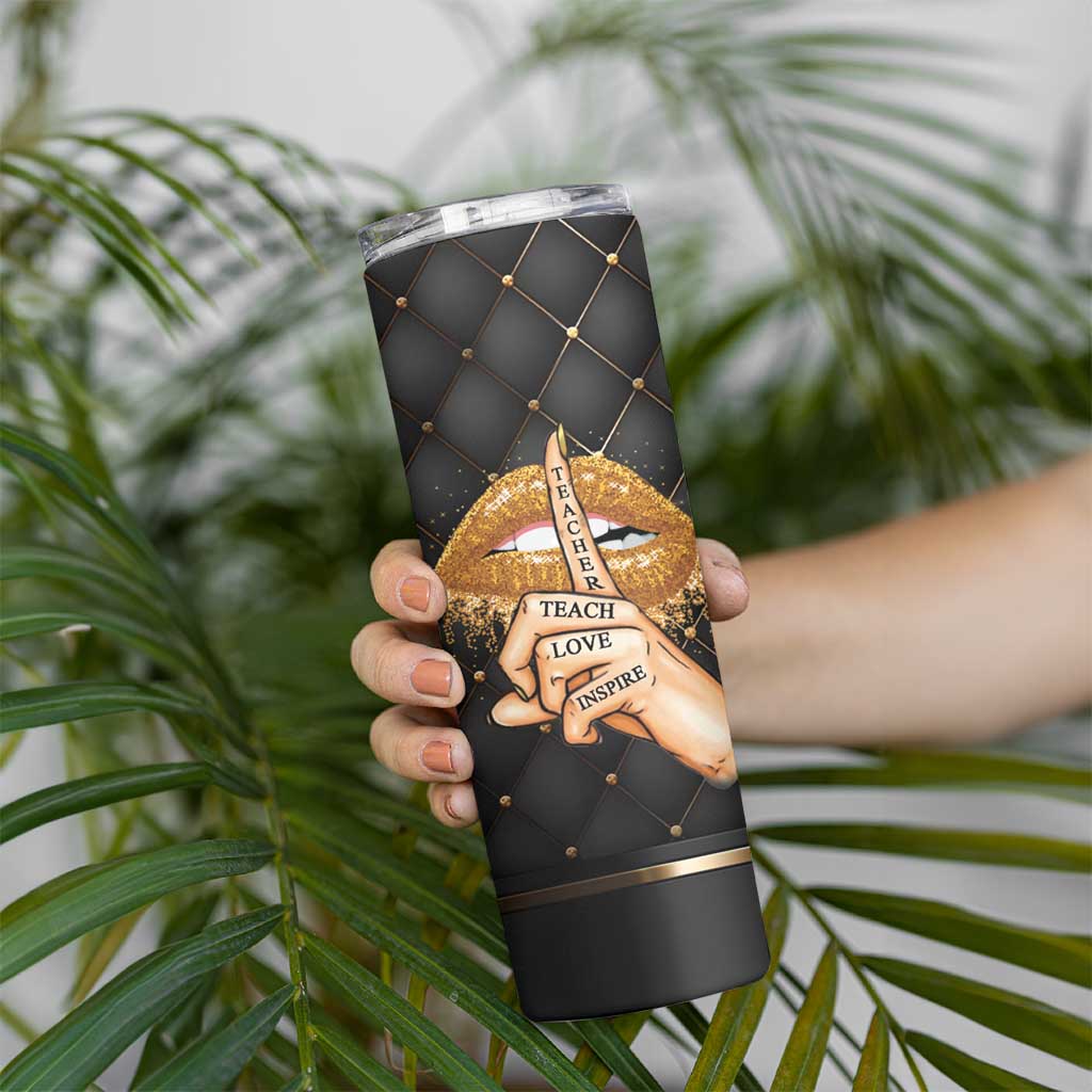 Teacher Skinny Tumbler It Takes A Lot Of Sparkle To Be A Teacher - Wonder Print Shop
