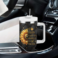 Teacher Tumbler With Handle It Takes A Lot Of Sparkle To Be A Teacher - Wonder Print Shop