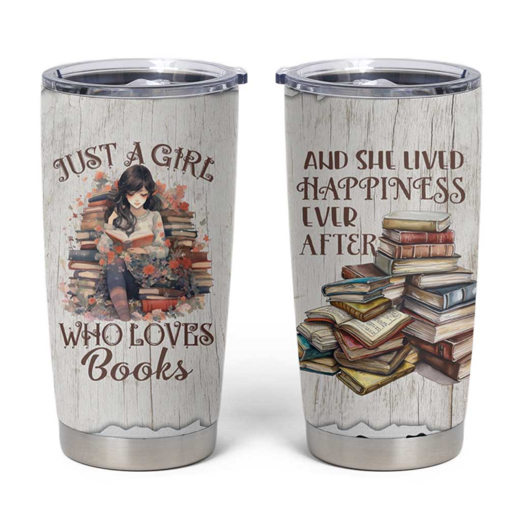 Book Lover Tumbler Cup Just A Girl Who Loves Books - Wonder Print Shop